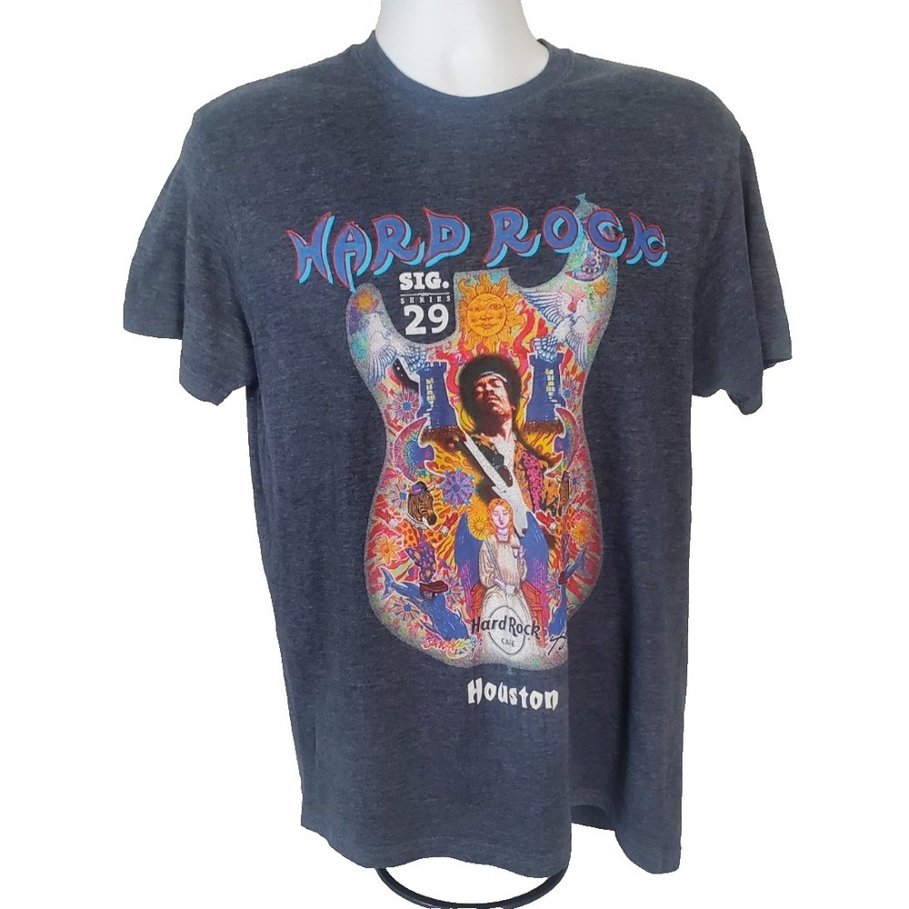 Hard Rock Cafe Sig Series 29 Jimi Hendrix Houston Tee T-Shirt Size Large‎